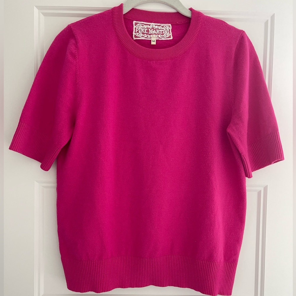 PINK MARTINI crewneck short sleeve sweater